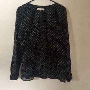 Loft sheer black blouse